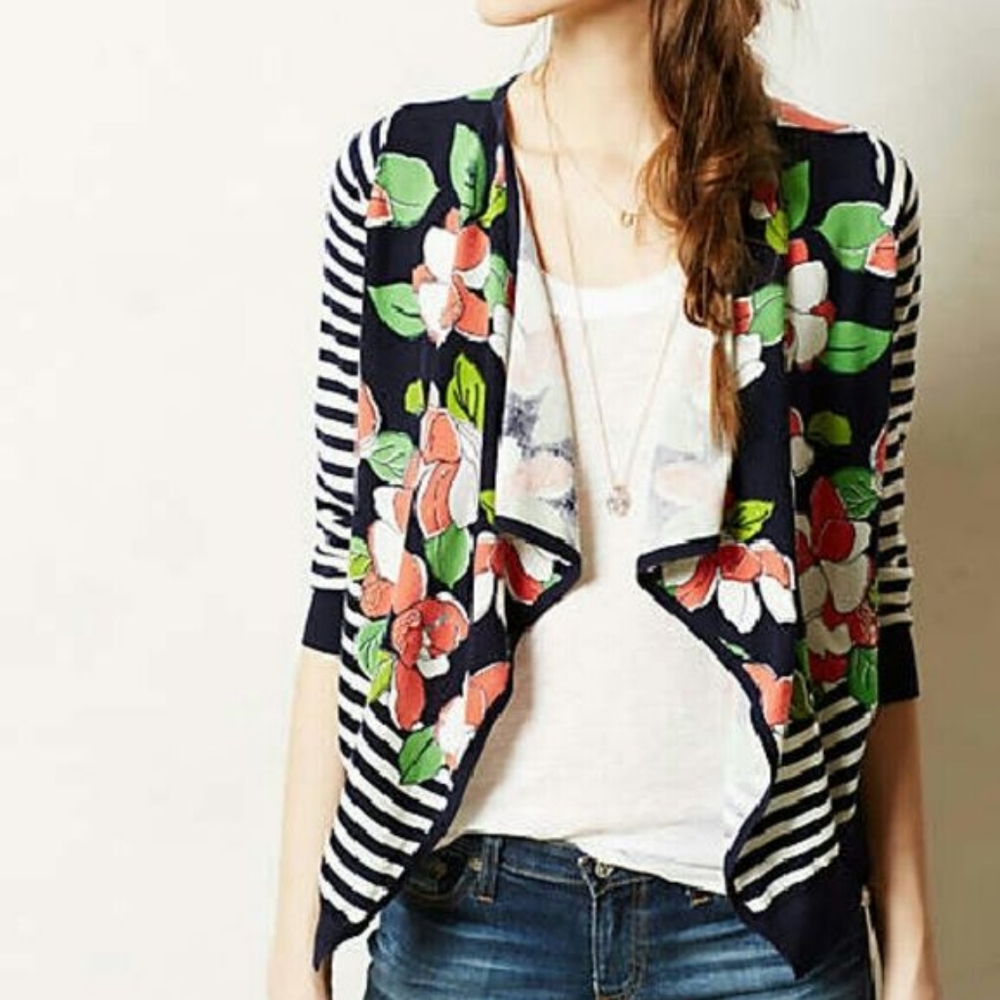 Anthropologie Moth Watergarden Cardigan HTF